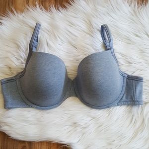 Cacique Blue T-shirt Bra w/Satiny Straps 40DDD 40F